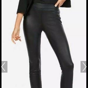 Black leather leggings from express. Never worn, still in packaging
